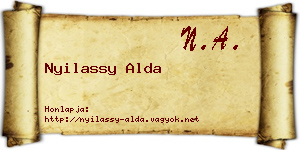 Nyilassy Alda névjegykártya